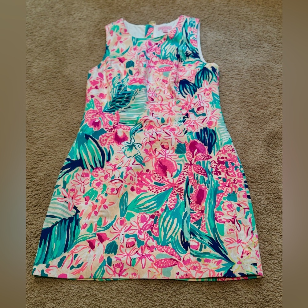 Lilly Pulitzer Mila Stretch Shift Dress in Multi Via Flora